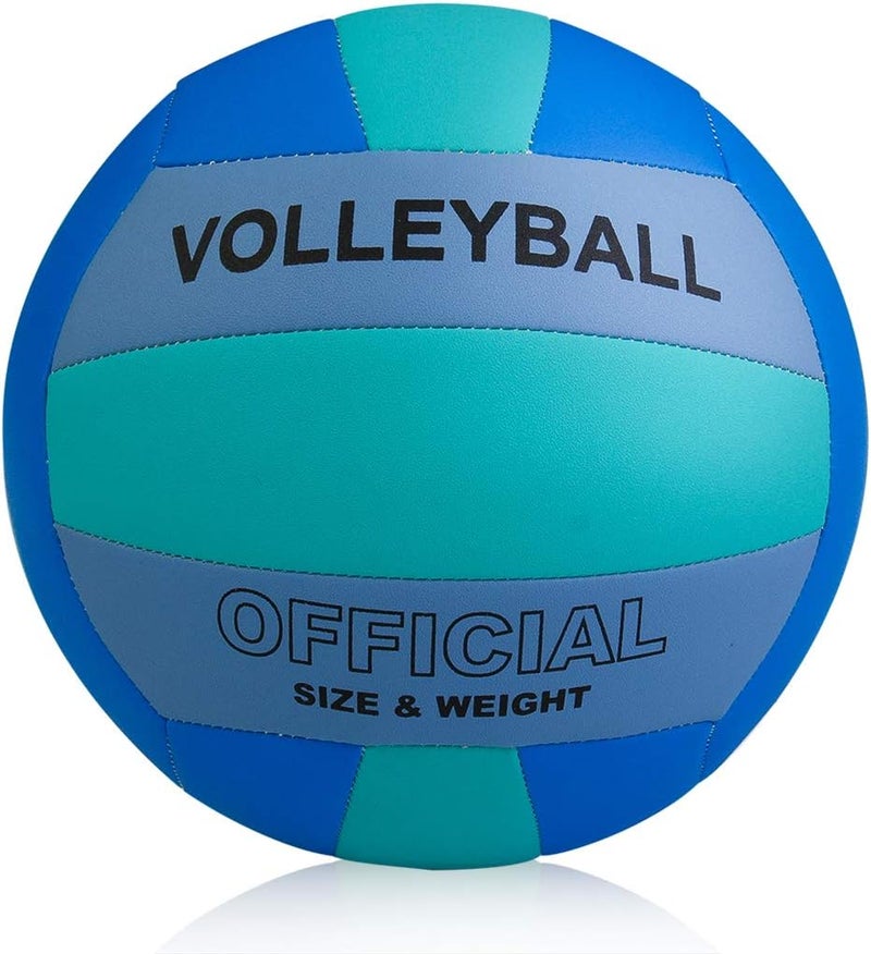 PECOGO Volleyball Size 5 PU Leather Soft Indoor Outdoor Volleyballs Sports Training Game Play Ball for Beginner, Teenager, Adult, 8.2 - Image 2